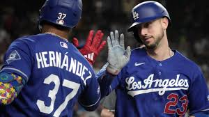 Shohei Ohtani and the Los Angeles Dodgers celebrate a dramatic win over the Arizona Diamondbacks