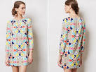 Patterned shift dress