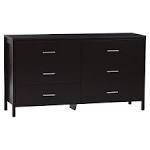 South Shore Vito Collection 6-Drawer Double Dresser, Black