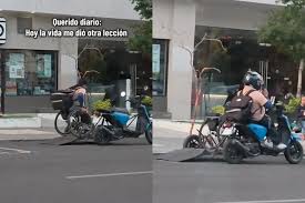 Joven con discapacidad se viraliza por trabajar como repartidor y ofrecen apoyo