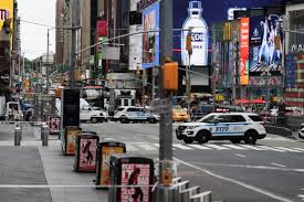 A view of Times Square during an evacuation incident