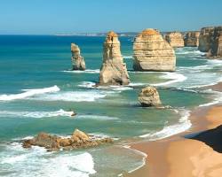 Twelve Apostles, Victoria, Australia, with the Southern Ocean crashing in the background