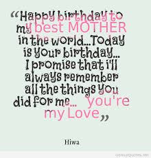 Happy birthday quotes for a special mom via Relatably.com