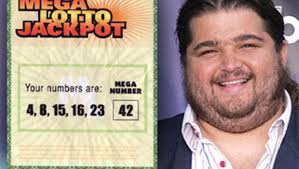 Actor Jorge Garcia is seen with his character &amp;quot;Hurley&amp;quot; Reyes&#39; winning lottery numbers from the ABC television series &amp;quot;Lost.&amp;quot; CBS - image7215695x