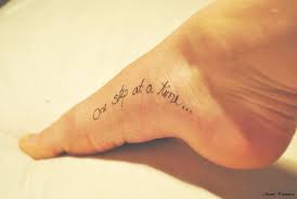 Small Black Foot Quote Tattoos for Girls - Inspirational Foot ... via Relatably.com