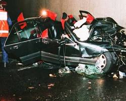 Image of Car crash in the Pont de l'Alma tunnel in Paris