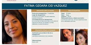 Buscan a la joven Fatima Ozoara Cid Vázquez; desapareció al salir del Club Libanés en Álvaro Obregón