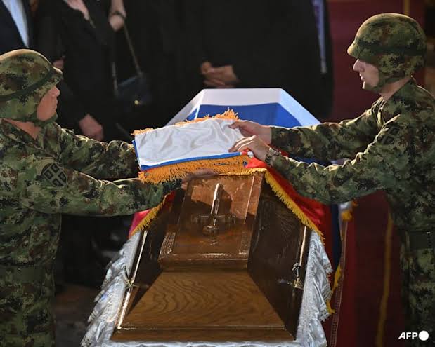 Thousands bid farewell to Bosnian Serb war criminal Ratko Mladic in Belgrade; EU condemns glorification of convicted genocide perpetrator