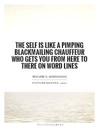 The self is like a pimping blackmailing chauffeur who gets you... via Relatably.com