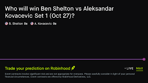 October 26, 2026: Matteo Berrettini vs Tomas Martin Etcheverry: Game Spread Tennis Prediction Market - Robinhood