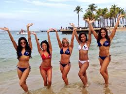 Resultado de imagem para Cheerleader Swimsuit Calendar - Houston Texans