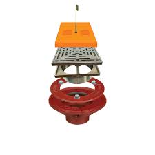 MIFAB F1100-C-TSS Top Set Finished Floor Drain with Square ...