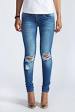 Ripped skinny jeans womens