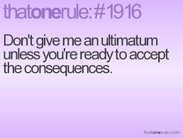 Finest three noble quotes about ultimatums images French ... via Relatably.com