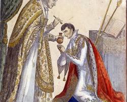 Image of Napoleon's coronation by Pope Pius VII