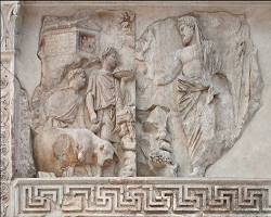 Image of Aeneid Book 8 classical art Aeneas visits Evander Palatine Shield of Aeneas Vulcan