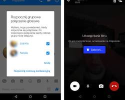 Obraz: Rozmowy głosowe w Messengerze