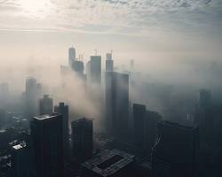 Image of Smog hanging over a city skyline