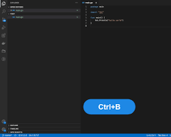 Image of Toggle Sidebar in Visual Studio Code