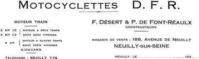 Blog de club5a : Association Audoise des Amateurs d'Automobiles Anciennes, LA SAGA DES MOTOS FRANCAISES - LA DFR ...1919..NEUILLY ..