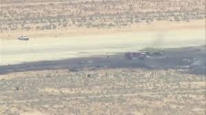 Aftermath of US B-52 bomber crash at Edwards Air Force Base