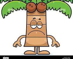Image of palm tree looking sad
