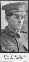 Studio portrait of 3930 Private (Pte) William Richard Saile, 1st Pioneers Battalion, of Toowong, Qld. An engine driver prior to enlisting on 16 August 1916, ... - P05301.044