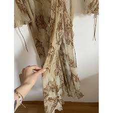 Robe longue en soie Acne Studios Beige taille 38 FR en Soie