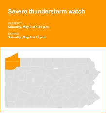 Severe thunderstorm watch issued for Crawford and Erie counties until Saturday night