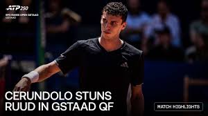 Cerundolo sinks Ruud, top seed Bublik out on day of upsets in Gstaad