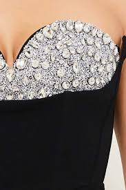 rhinestone encrusted bust strapless mermaid maxi dress – RK Collections Boutique