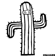 Résultat de recherche d'images pour "cactus coloring pages"