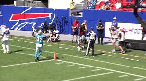 Carolina Panthers quarterback Kyle Trask finds wide receiver John Metchie for wide-open TD