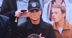 Remembering that time Rob Lowe wore a generic NFL logo hat at the Packers-49ers game