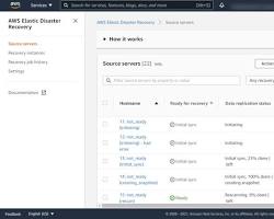 Image of creating a recovery point in the AWS Management Console