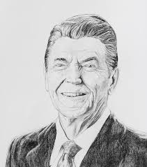 Ronald Reagan Drawing by Daniel Young - Ronald Reagan Fine Art Prints and Posters for Sale - ronald-reagan-daniel-young