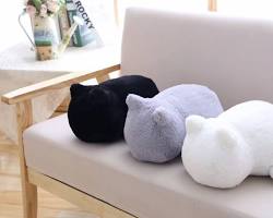 various shapes of cat cushionsの画像