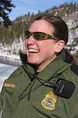 Yellowstone NP, Female <b>park ranger</b> laughing. Von: Yvette Cardozo - 143220117