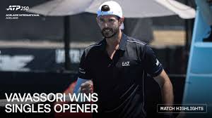 Adelaide International 2026: Vavassori Advances, Match Highlights, and Betting Odds