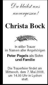 Christa Bock | Nordkurier Anzeigen - 005805019801