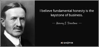 Harvey S. Firestone quote: I believe fundamental honesty is the ... via Relatably.com