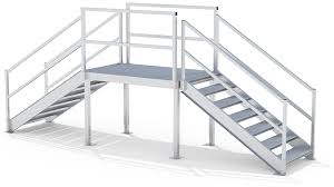 Crossover Metal Stairs for Industrial Applications