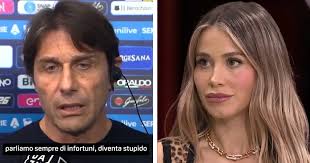 Antonio Conte rassegnato all'ennesimo infortunio del Napoli, il siparietto con Diletta Leotta dopo il 2-2 con la Roma: "Uno in più o uno in meno, è stupido"