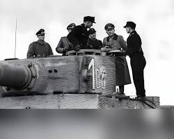 Image of Heinz Guderian inspecting tank production