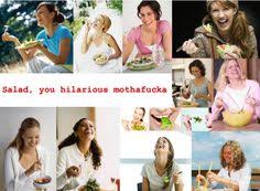 Résultat de recherche d'images pour "laughing at salad"