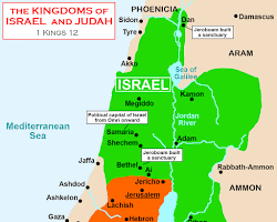 Image of Divided Kingdoms of Israel map