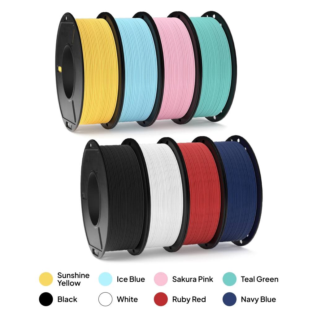 Elegoo Multi-Color 250 g 3D Printer Filament Bundle, PLA Matte / 250g × 8 / Option 1