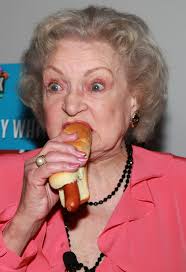Betty White Eats A Hot Dog ... - BETTY-WHITE-HOT-DOG