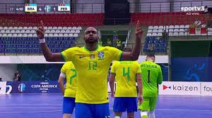 Brasil vence o Peru e enfrenta a Argentina na final da Copa América de Futsal