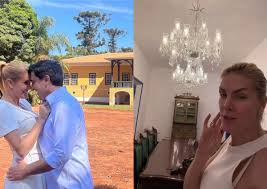 Mansão em fazenda histórica: Ana Hickmann e Edu Guedes mostram primeira noite na casa nova e detalhes da decoração